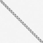 10K White Gold 16-24" Solid Box Chain Necklace