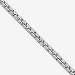 10K White Gold Solid Box Chain Necklace