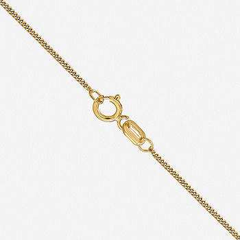 14K Gold 18 Inch Solid Curb Chain Necklace - JCPenney
