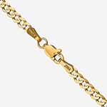 14K Gold Solid Curb Chain Necklace