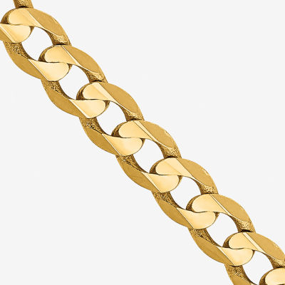 14K Gold Solid Curb Chain Necklace