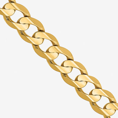 14K Gold Inch Solid Curb Chain Necklace