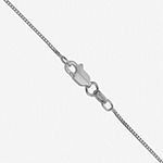 14K White Gold Solid Box 14-24 Inch Chain Necklace