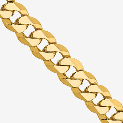 10K Gold Solid Curb Chain Necklace