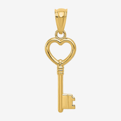 Womens 14K Gold Keys Pendant