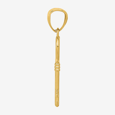 Womens 14K Gold Keys Pendant