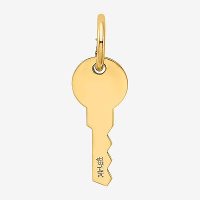 Womens 14K Gold Keys Pendant