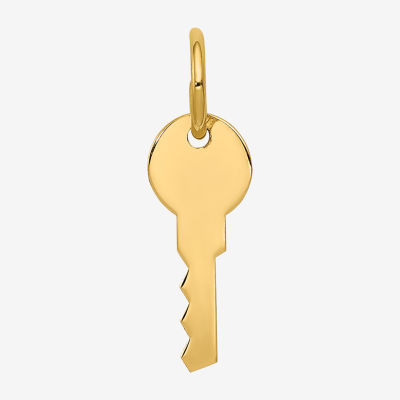 Womens 14K Gold Keys Pendant