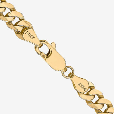 10K Gold Solid Curb Chain Necklace