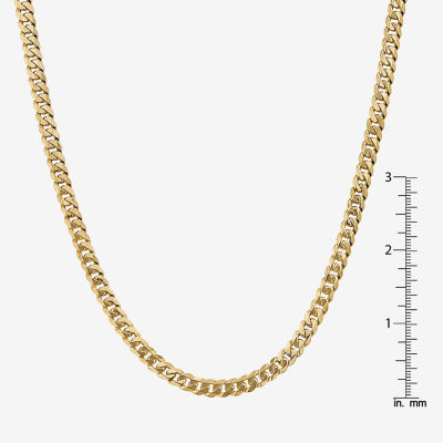 10K Gold Solid Curb Chain Necklace