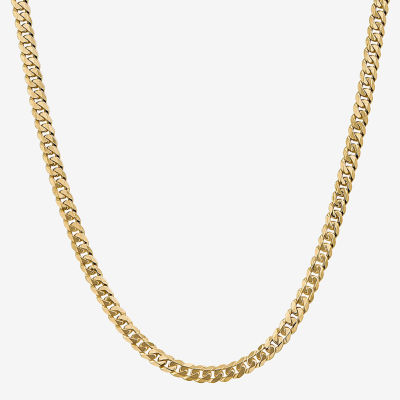 10K Gold Solid Curb Chain Necklace