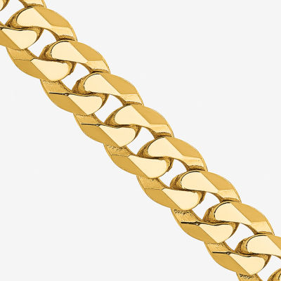 10K Gold Solid Curb Chain Necklace