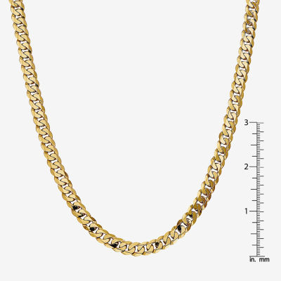 10K Gold Solid Curb Chain Necklace