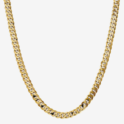 10K Gold Solid Curb Chain Necklace