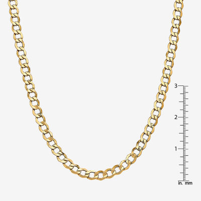 10K Gold Inch Semisolid Curb Chain Necklace