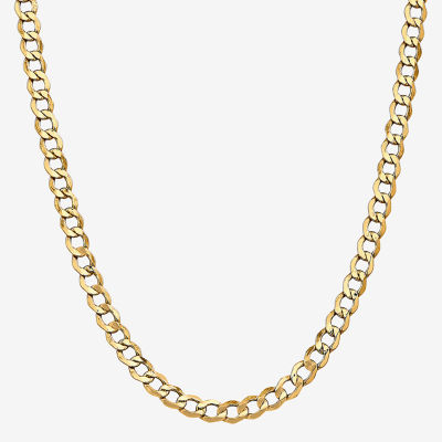 10K Gold Inch Semisolid Curb Chain Necklace