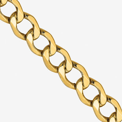 10K Gold Inch Semisolid Curb Chain Necklace