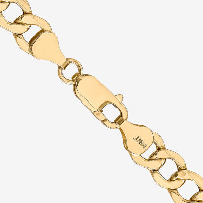 10K Gold 18 Inch Semisolid Curb Chain Necklace