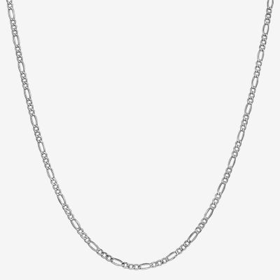 14K Gold Inch Semisolid Figaro Chain Necklace