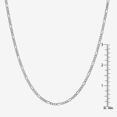 14K Gold Inch Semisolid Figaro Chain Necklace