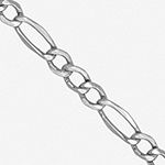 14K Gold 24 Inch Semisolid Figaro Chain Necklace