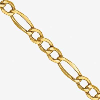 14K Gold Inch Semisolid Figaro Chain Necklace