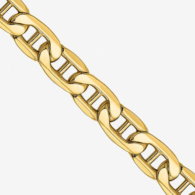 14K Gold Inch Semisolid Mariner Chain Necklace