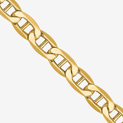 14K Gold Inch Semisolid Mariner Chain Necklace