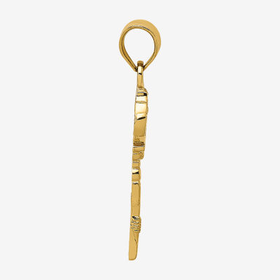 Womens 14K Gold Keys Pendant