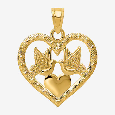 Womens 14K Gold Heart Pendant