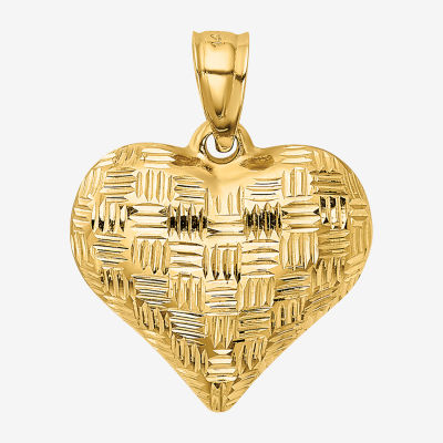 Womens 14K Gold Heart Pendant