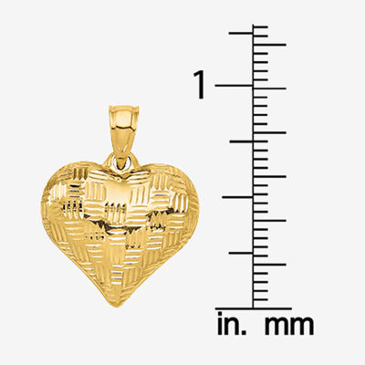 Womens 14K Gold Heart Pendant