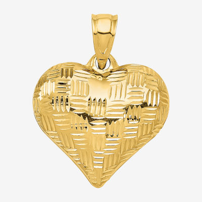 Womens 14K Gold Heart Pendant