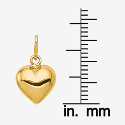 Womens 14K Gold Heart Charm