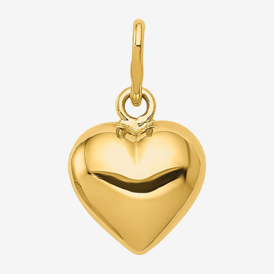 Womens 14K Gold Heart Charm