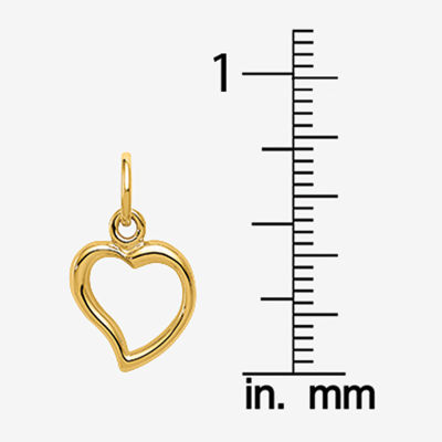 Womens 14K Gold Heart Charm
