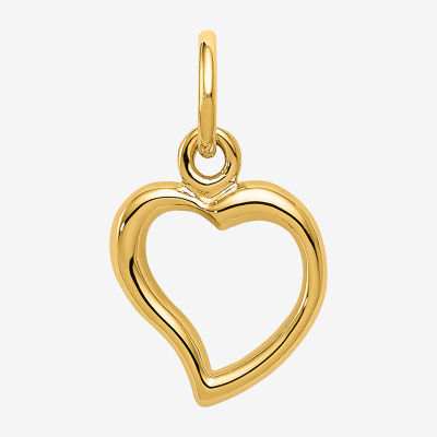 Womens 14K Gold Heart Charm