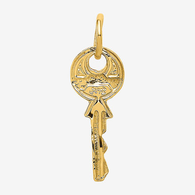 Womens 14K Gold Keys Charm
