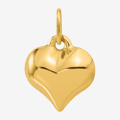 Womens 14K Gold Heart Charm