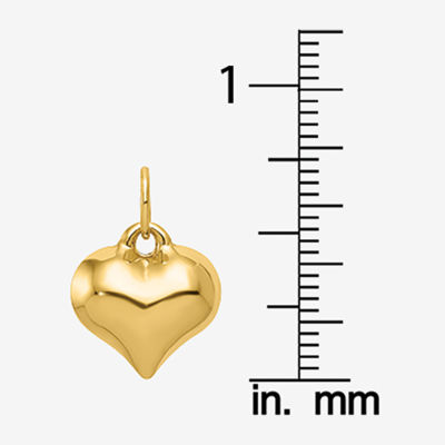 Womens 14K Gold Heart Charm