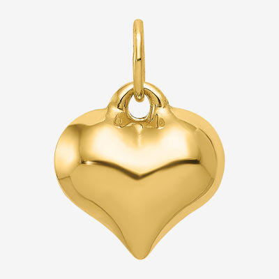 Womens 14K Gold Heart Charm