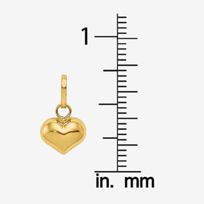 Womens 14K Gold Heart Charm