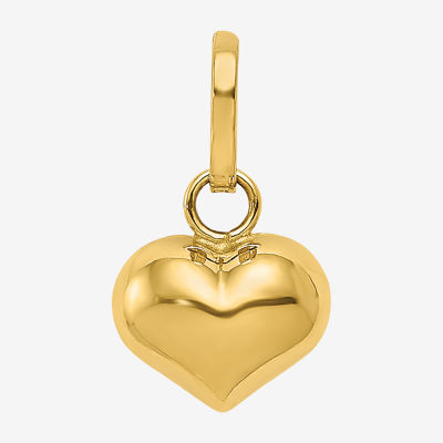 Womens 14K Gold Heart Charm