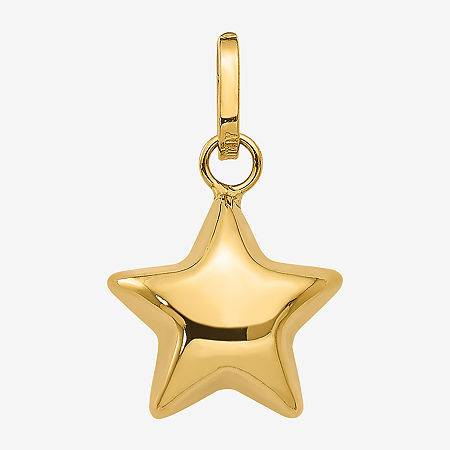 Womens 14K Gold Star Charm, One Size