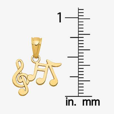 Music Notes Womens 14K Gold Pendant