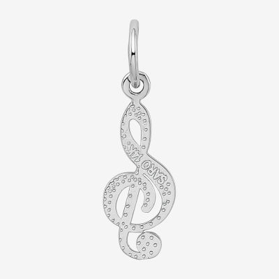 Treble Clef Womens 14K Gold Pendant