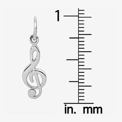 Treble Clef Womens 14K Gold Pendant