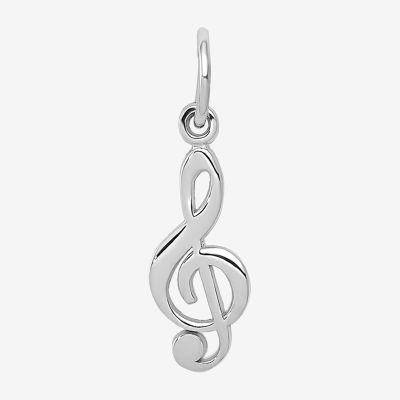 Treble Clef Womens 14K Gold Pendant