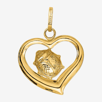 Ladybug Womens 14K Gold Heart Pendant