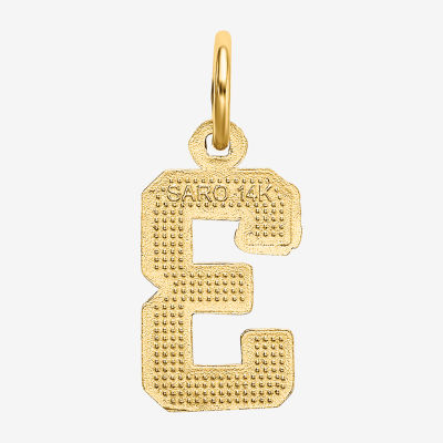 Number Womens 14K Gold Pendant
